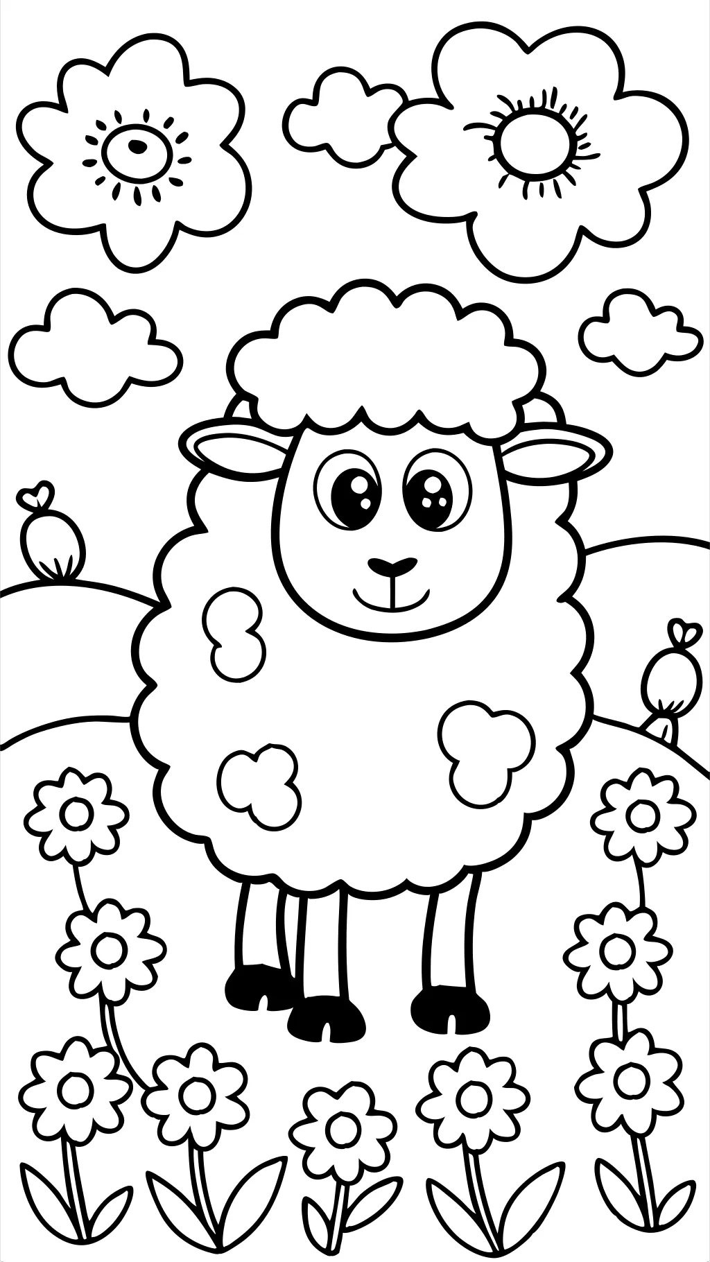 sheep coloring page